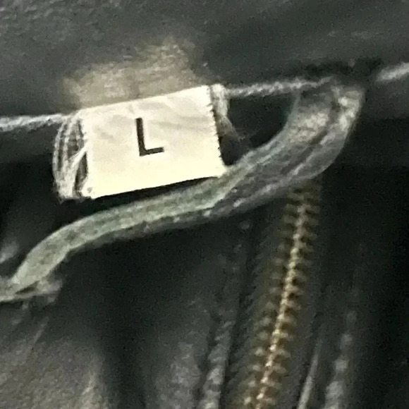 Vintage Stylish Retro Black Leather Belted Jacket Men’s Size L Made In Pakistan - Picture 15 of 16